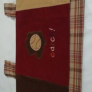 Nojo Kids Corduroy Window Valance Sports Applique 59" X 14"